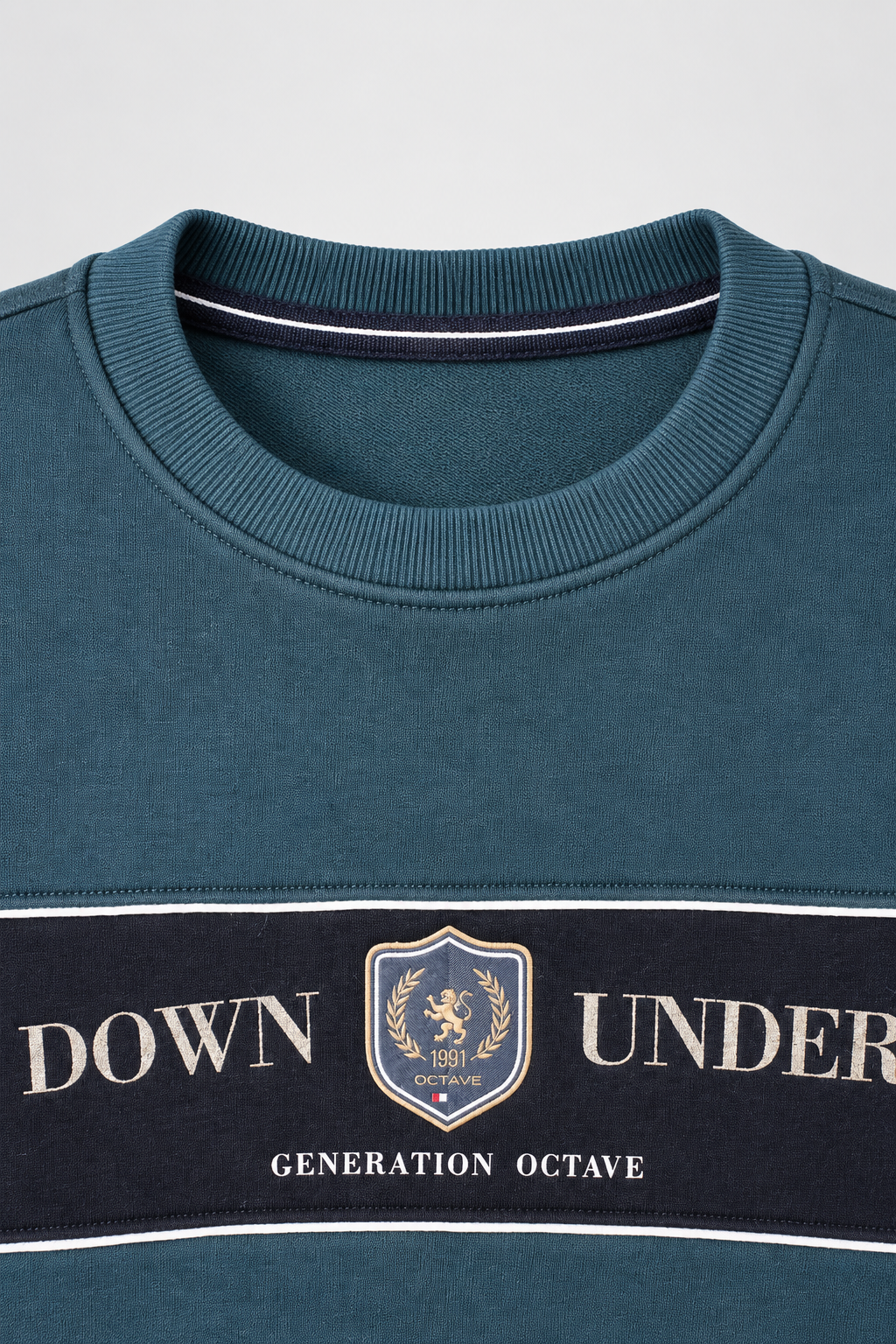 Men's Knitted Cotton Brushed Fleece Regular Fit Sweatshirt – Pacific |