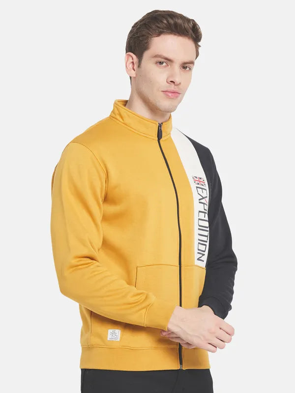 Men Yellow Printed Sweatshirt