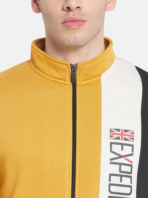 Men Yellow Printed Sweatshirt