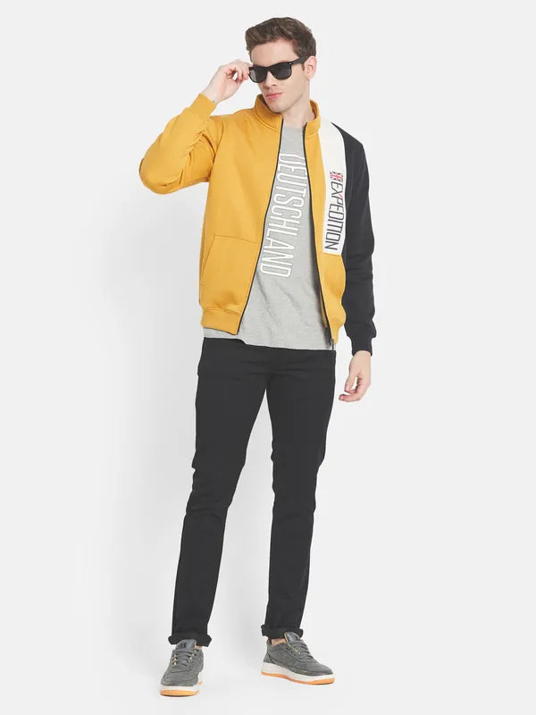 Men Yellow Printed Sweatshirt