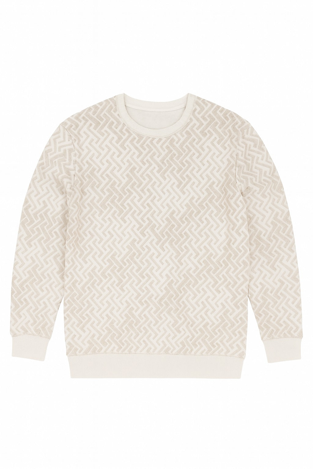 Octave Men Natural Printed Round Neck Sweatshirt