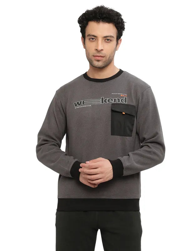 Octave Men Grey Sweatshirt