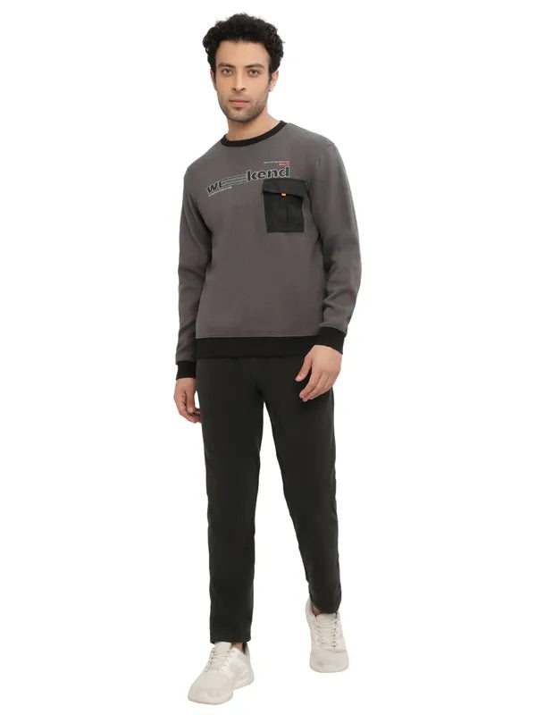 Octave Men Grey Sweatshirt