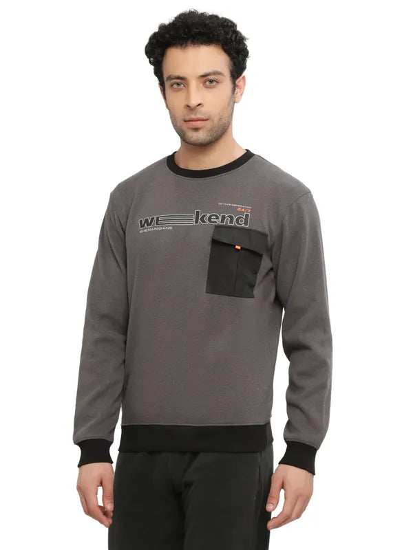 Octave Men Grey Sweatshirt