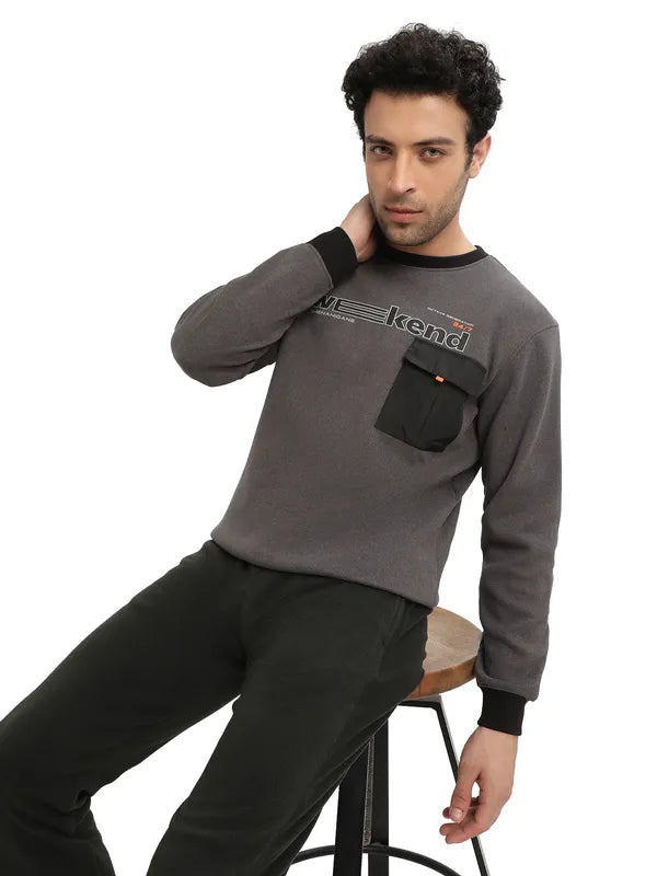 Octave Men Grey Sweatshirt