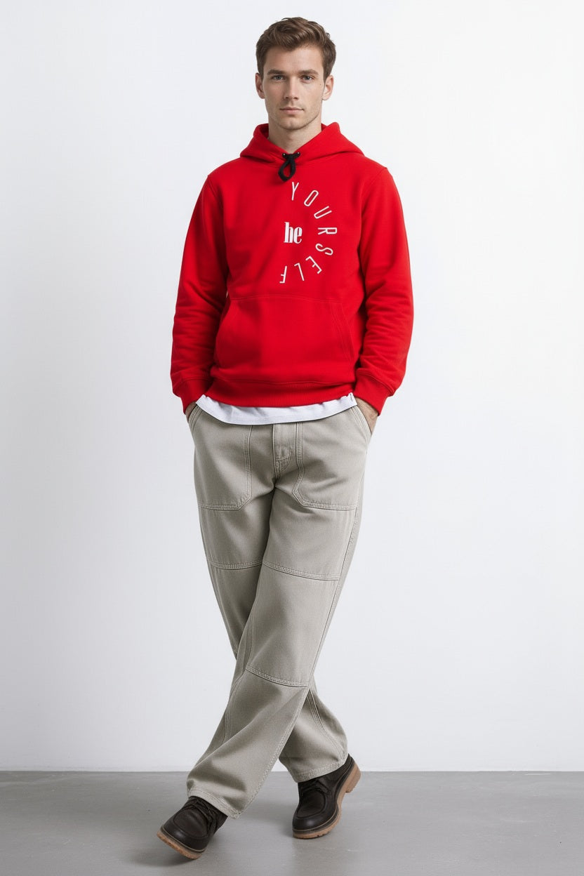 Ocatve Men Graphic Hood Neck Sweatshirt