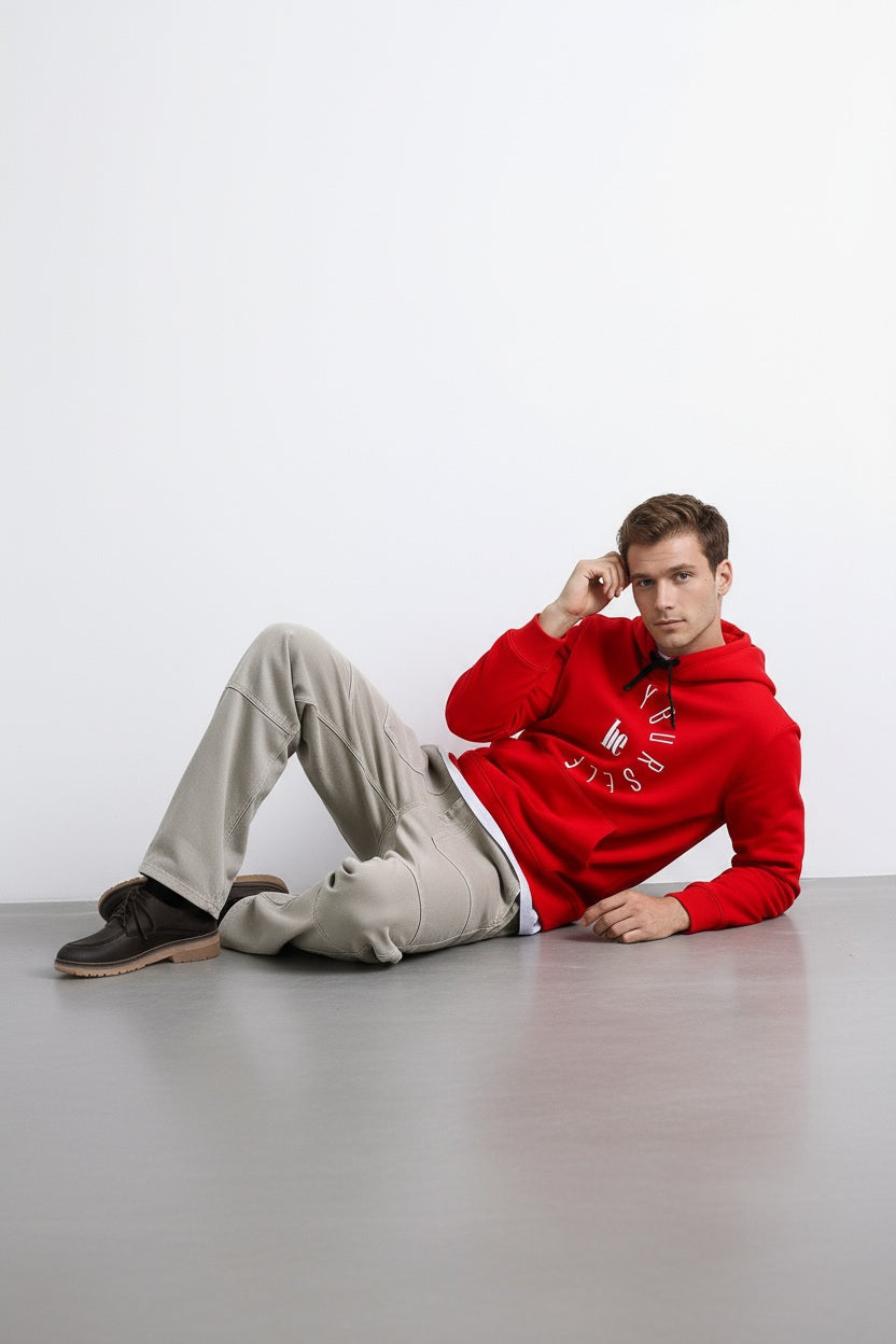 Ocatve Men Graphic Hood Neck Sweatshirt