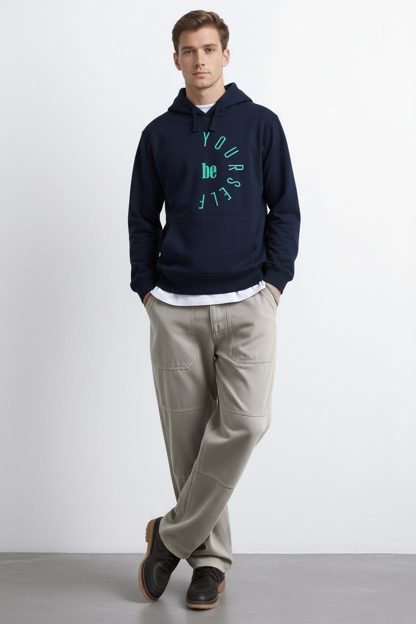 Ocatve Men Graphic Hood Neck Sweatshirt