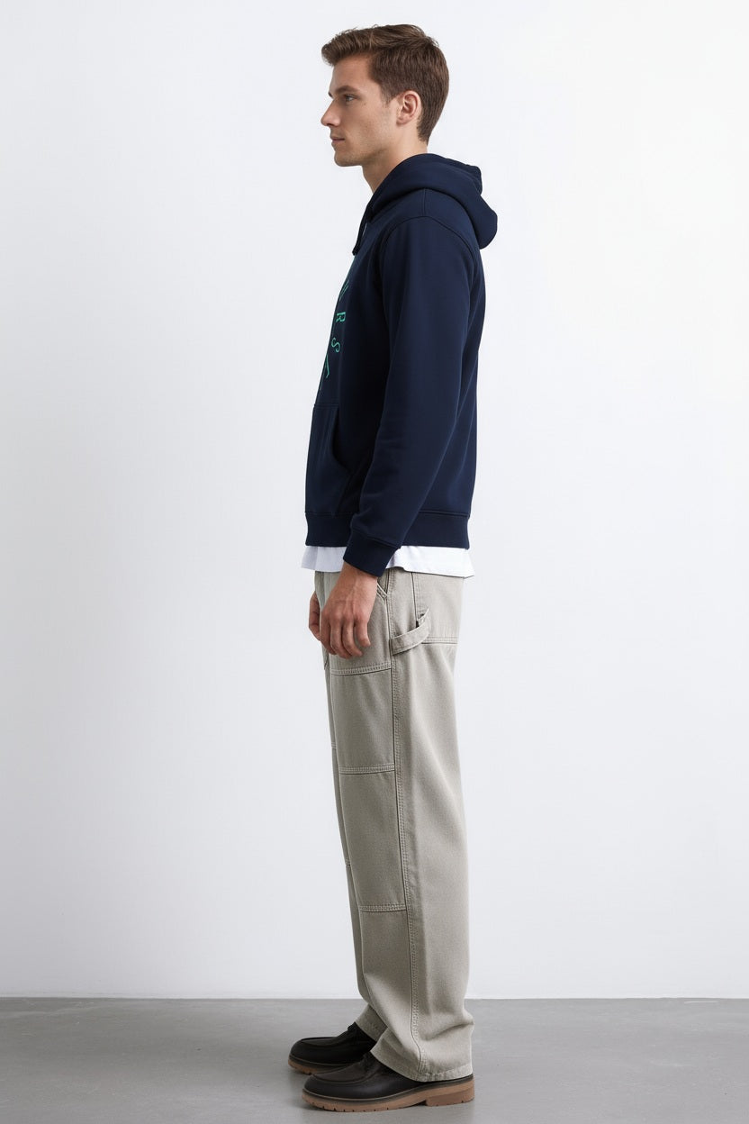 Ocatve Men Graphic Hood Neck Sweatshirt