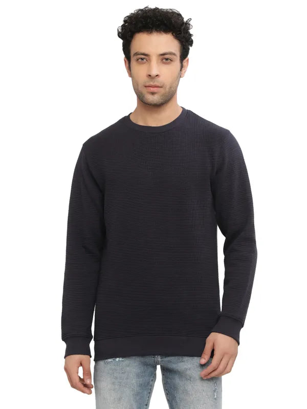 Octave Men Navy Blue Sweatshirt