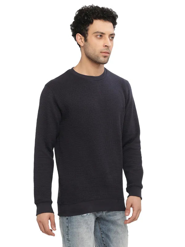 Octave Men Navy Blue Sweatshirt