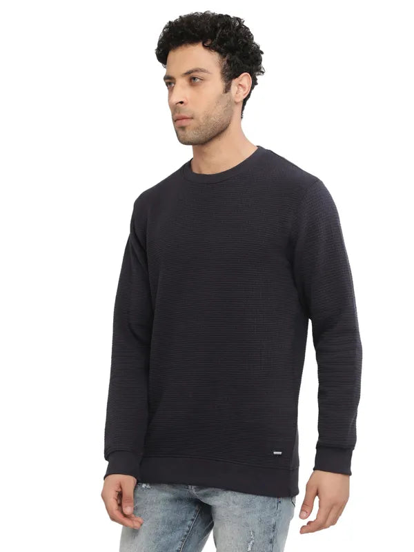 Octave Men Navy Blue Sweatshirt