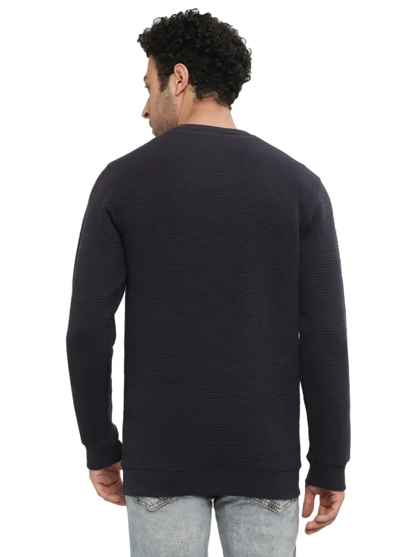 Octave Men Navy Blue Sweatshirt