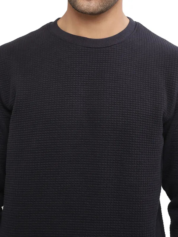Octave Men Navy Blue Sweatshirt