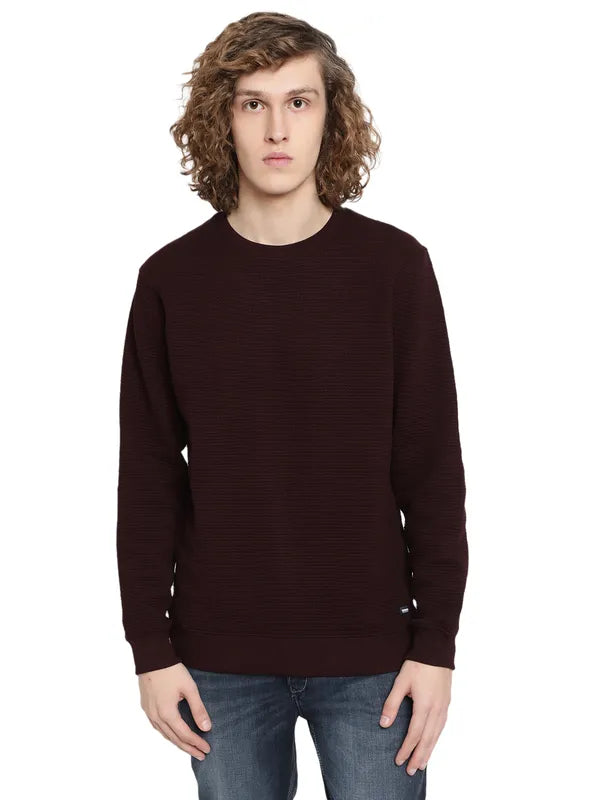 Octave Men Maroon Sweatshirt