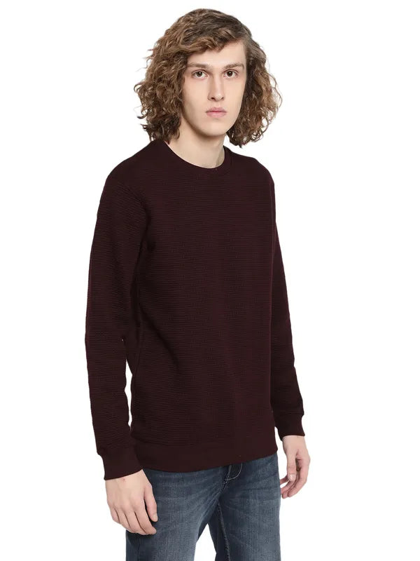 Octave Men Maroon Sweatshirt