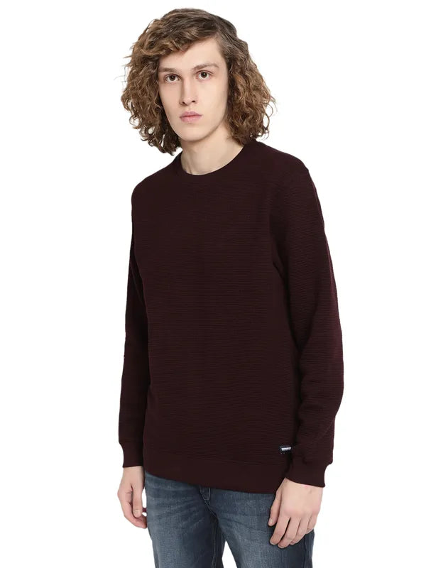 Octave Men Maroon Sweatshirt