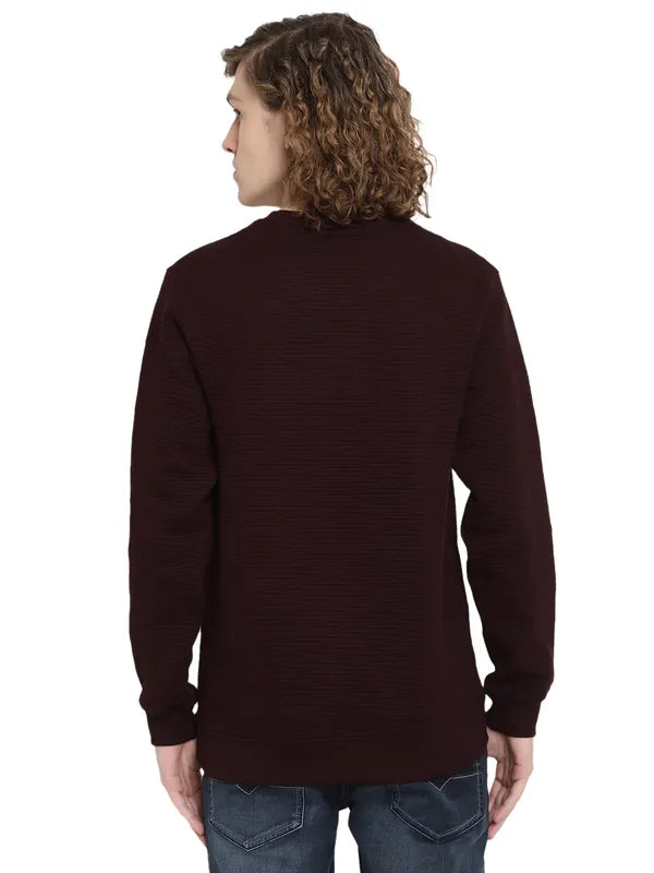 Octave Men Maroon Sweatshirt