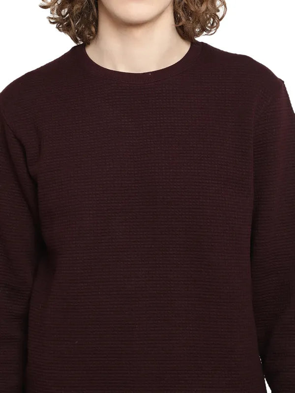 Octave Men Maroon Sweatshirt