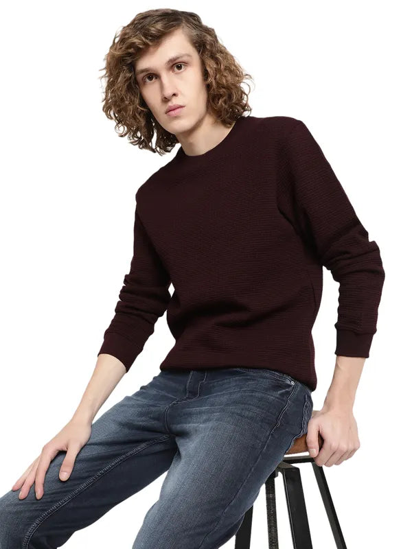 Octave Men Maroon Sweatshirt