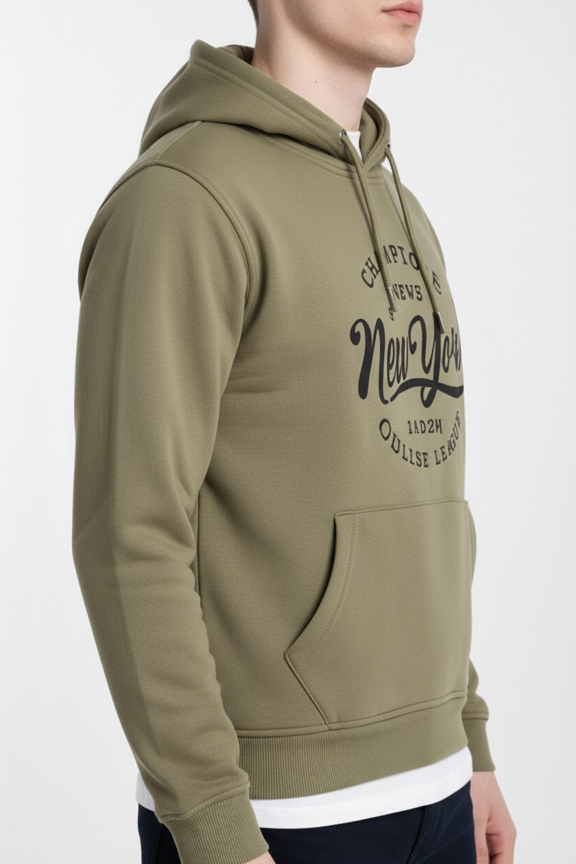 Octave Men Printed Hooded Sweatshirt