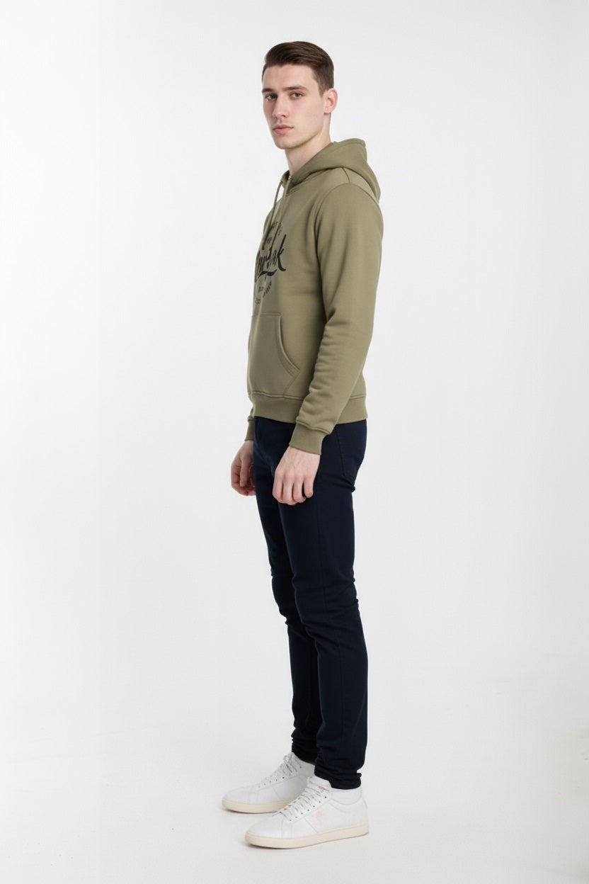 Octave Men Printed Hooded Sweatshirt