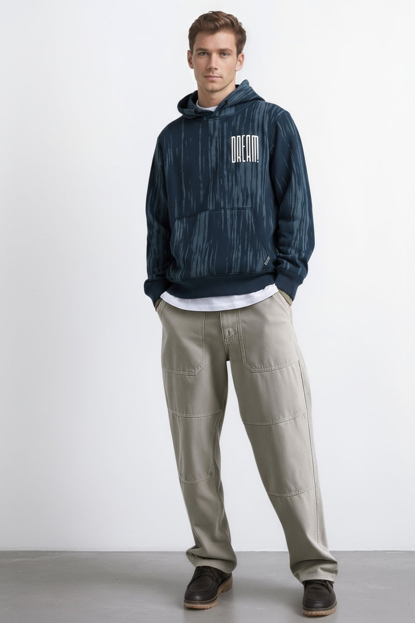 Ocatve Men Graphic Hood Neck Sweatshirt