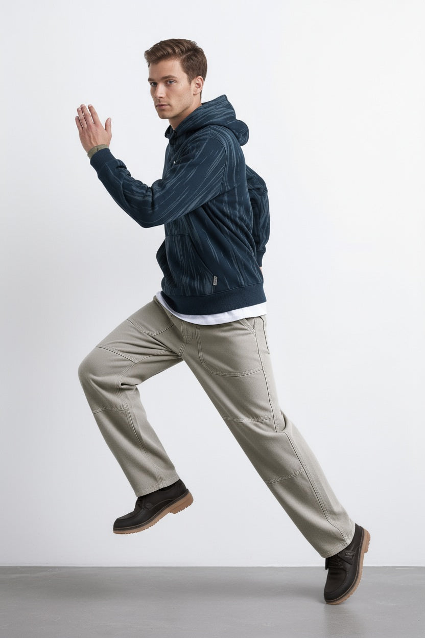 Ocatve Men Graphic Hood Neck Sweatshirt