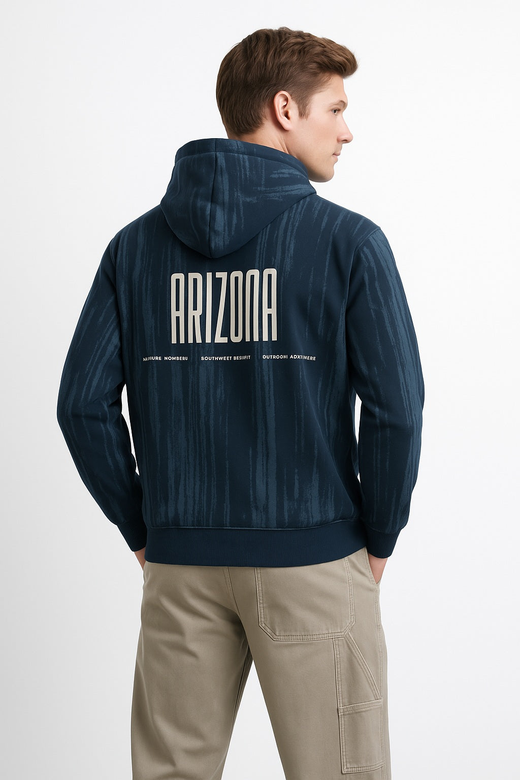 Ocatve Men Graphic Hood Neck Sweatshirt