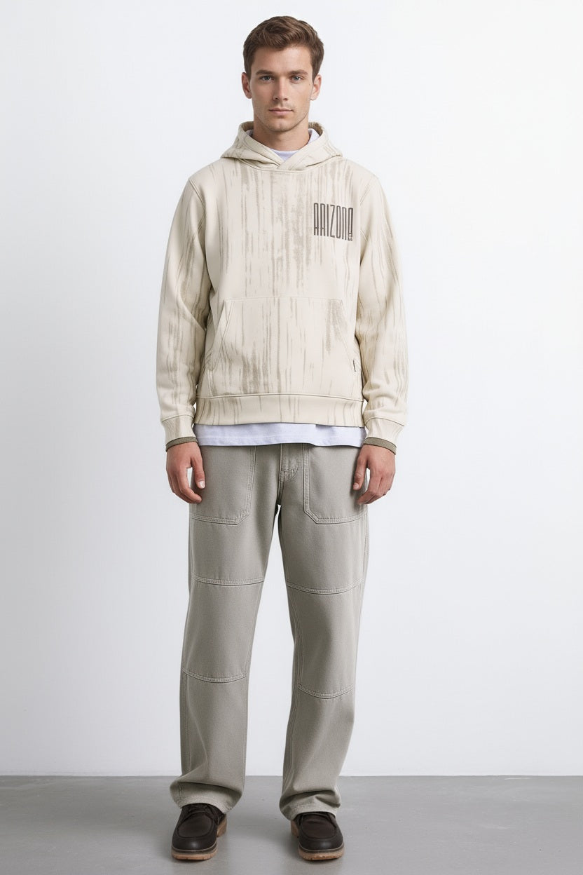 Ocatve Men Graphic Hood Neck Sweatshirt