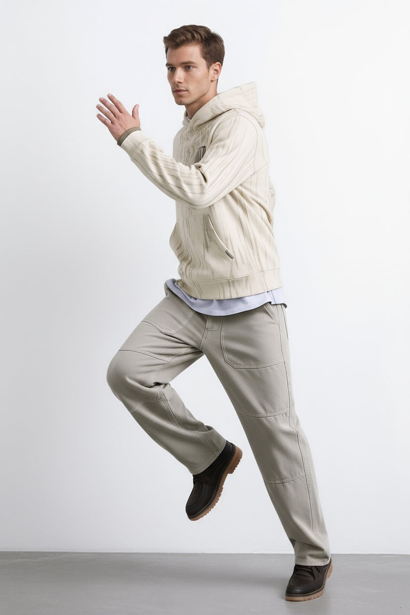 Ocatve Men Graphic Hood Neck Sweatshirt