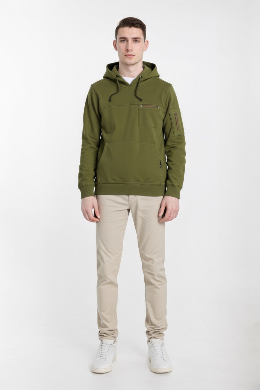 Octave Men Solid Hooded Sweatshirt