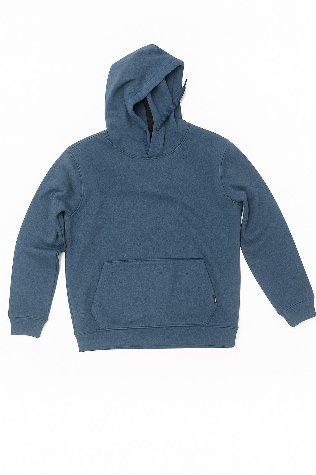 Octave Men Navy Melange Solid Hooded Sweatshirt