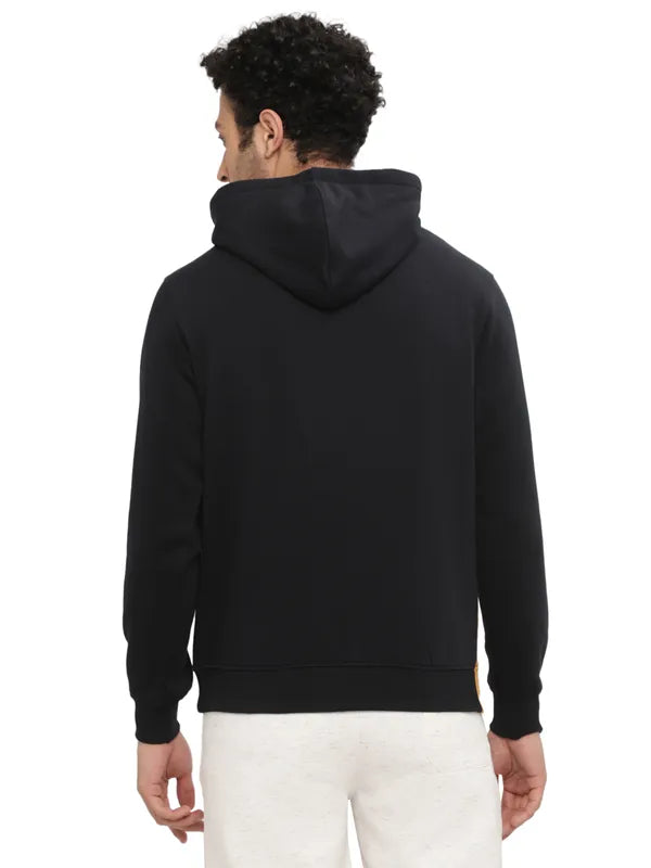 Octave Men Navy Blue Colourblocked Hooded Sweatshirt