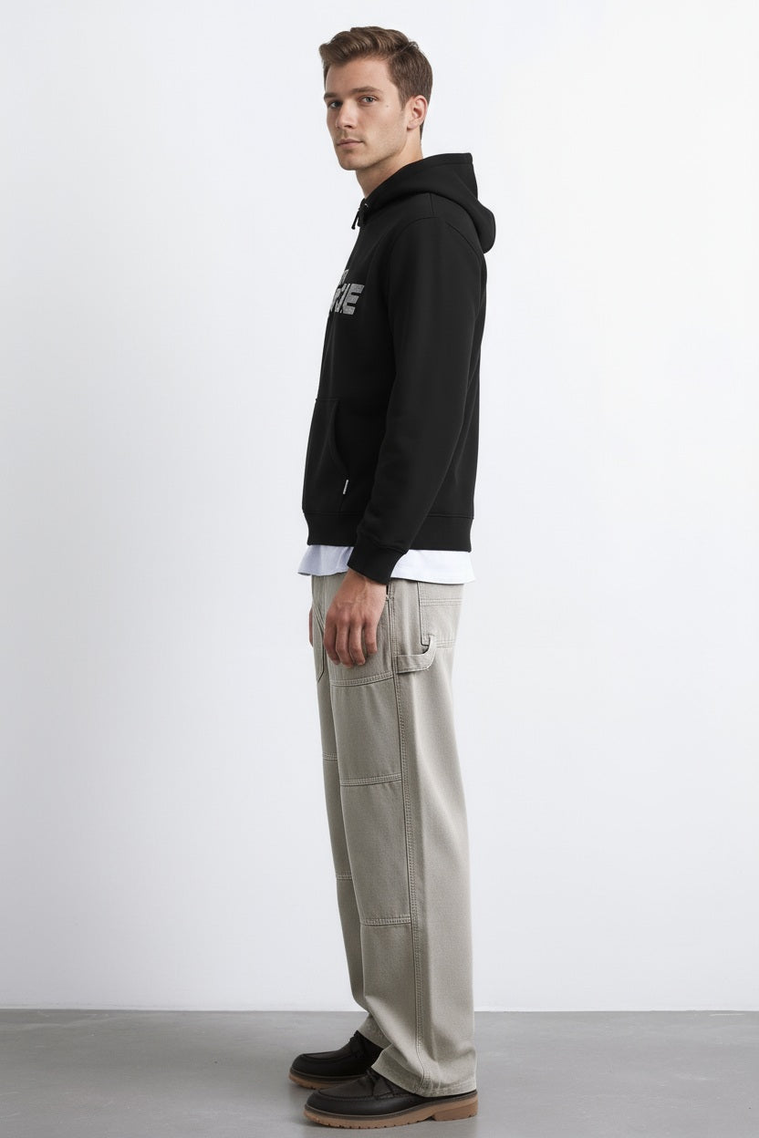 Ocatve Men Graphic Hood Neck Sweatshirt