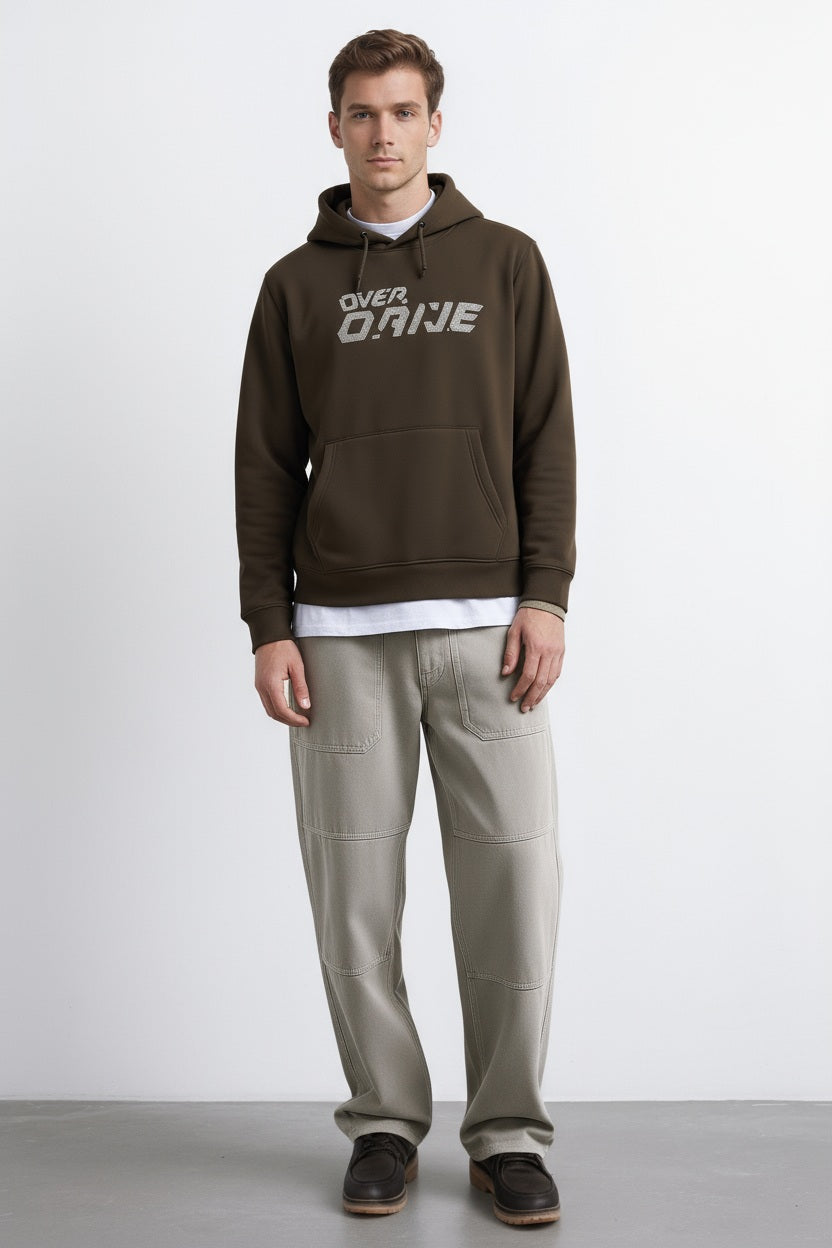 Ocatve Men Graphic Hood Neck Sweatshirt