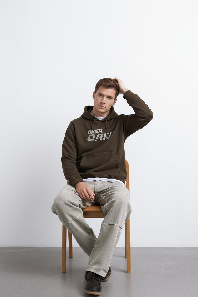 Ocatve Men Graphic Hood Neck Sweatshirt