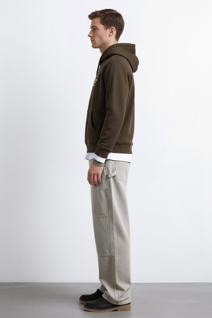 Ocatve Men Graphic Hood Neck Sweatshirt