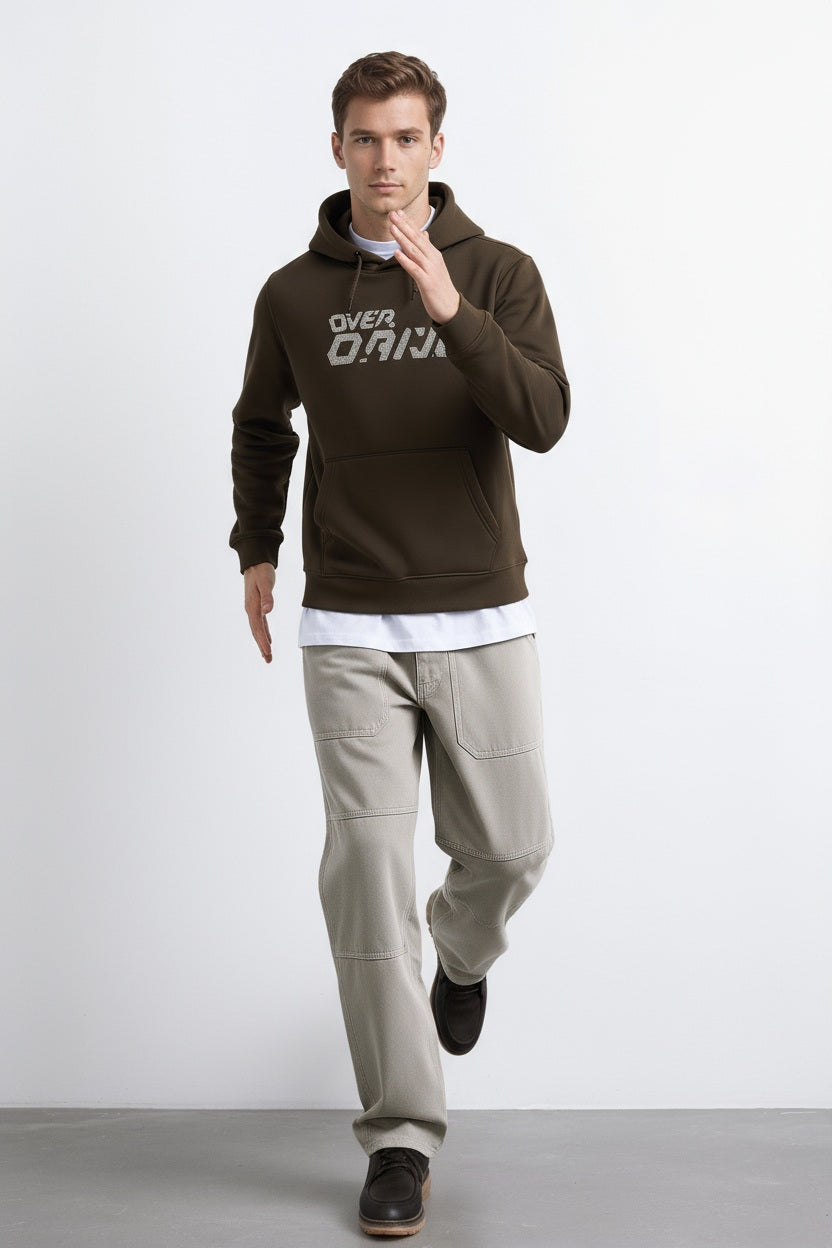 Ocatve Men Graphic Hood Neck Sweatshirt