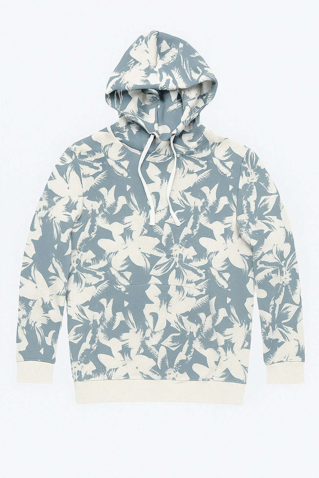 Ocatve Men  Floral Print Hood Neck Sweatshirt