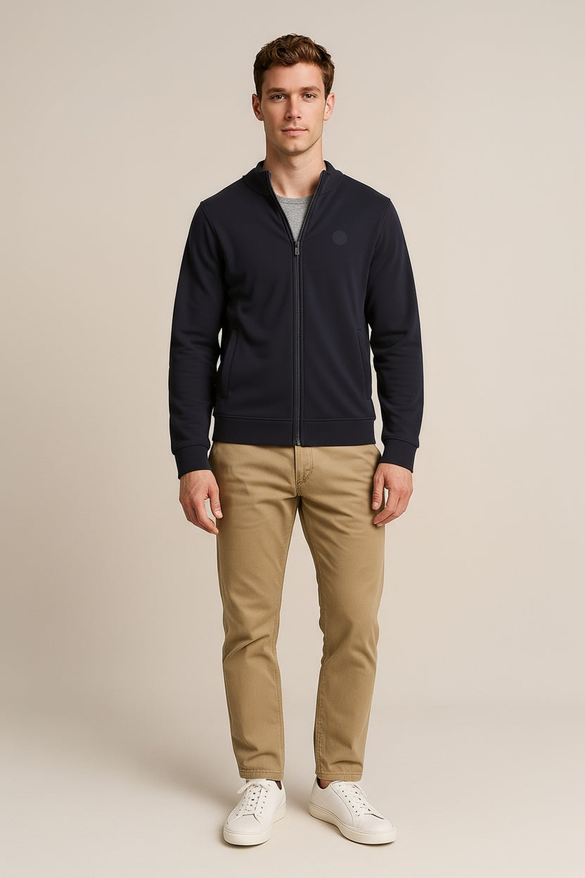 Octave Men Solid Mandrain Neck Sweatshirt