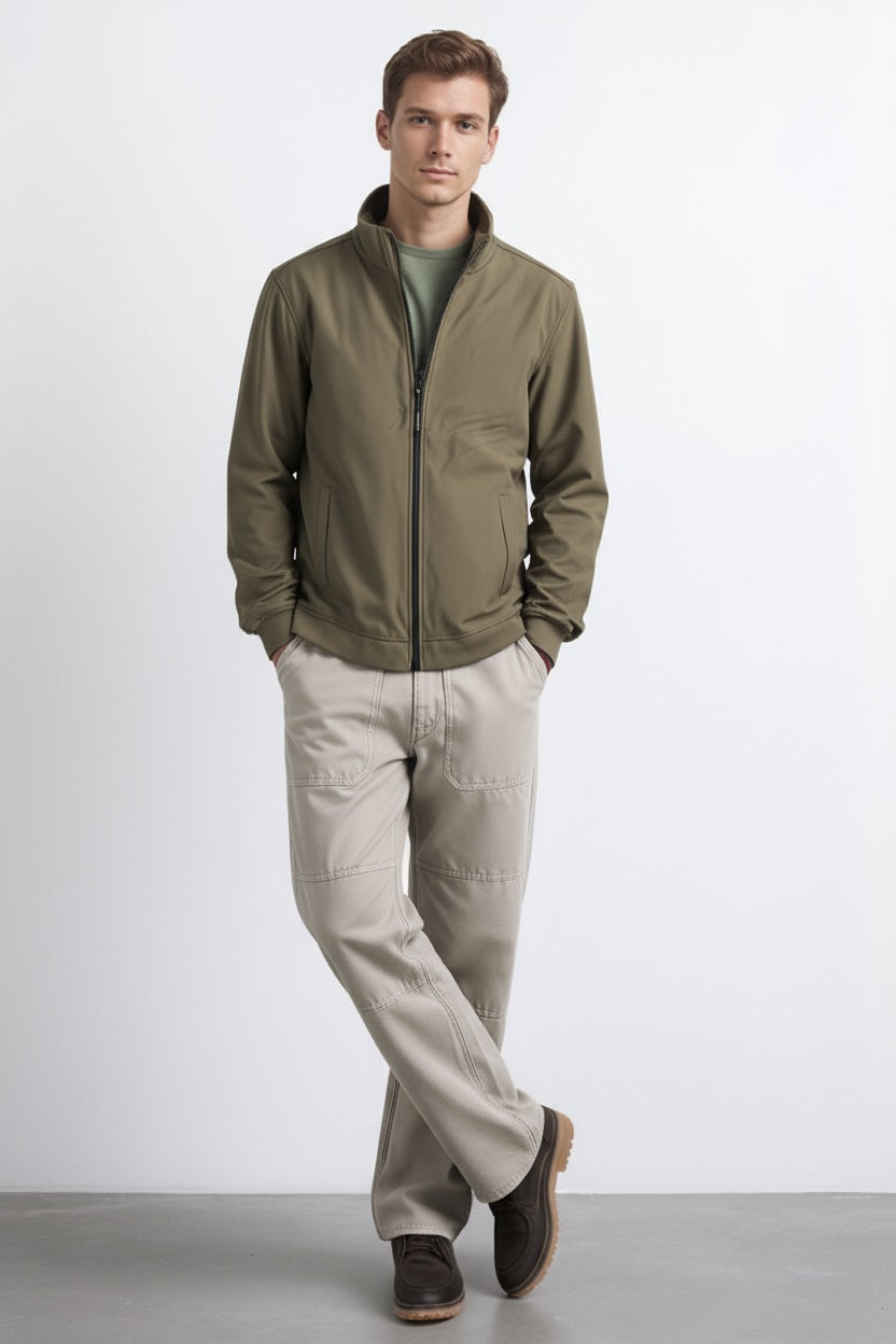 Octave Men Solid Mandrain Neck Sweatshirt