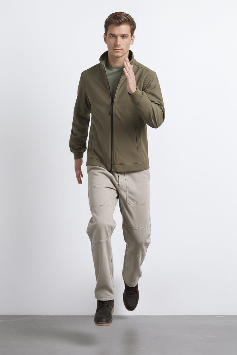 Octave Men Solid Mandrain Neck Sweatshirt