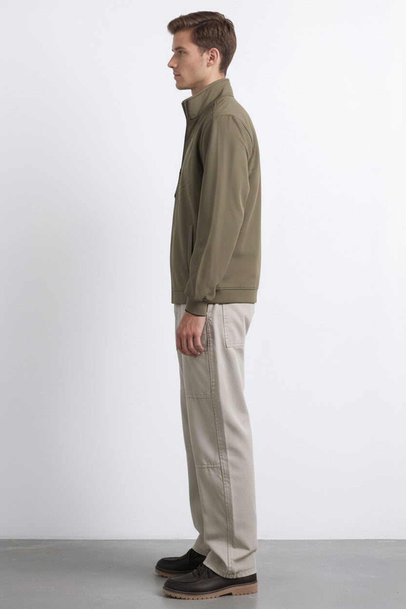 Octave Men Solid Mandrain Neck Sweatshirt