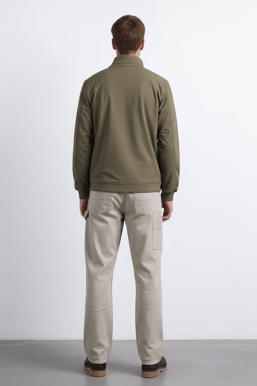 Octave Men Solid Mandrain Neck Sweatshirt