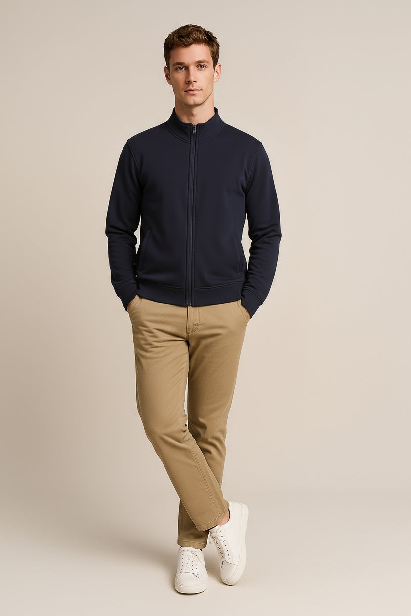 Octave Men Solid Mandrain Neck Sweatshirt
