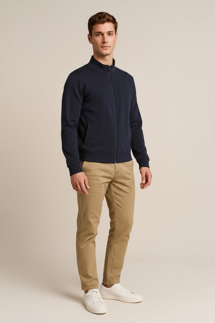 Octave Men Solid Mandrain Neck Sweatshirt