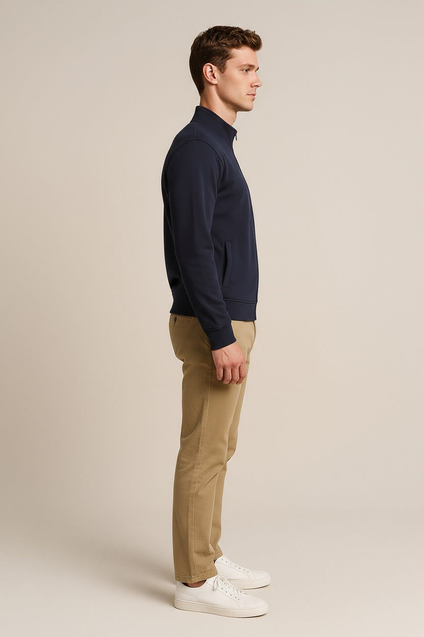 Octave Men Solid Mandrain Neck Sweatshirt