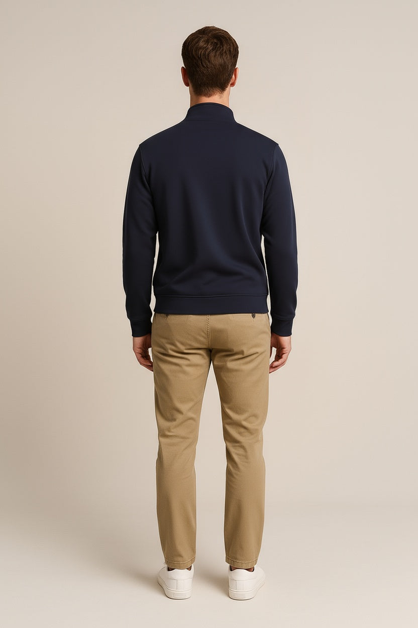 Octave Men Solid Mandrain Neck Sweatshirt