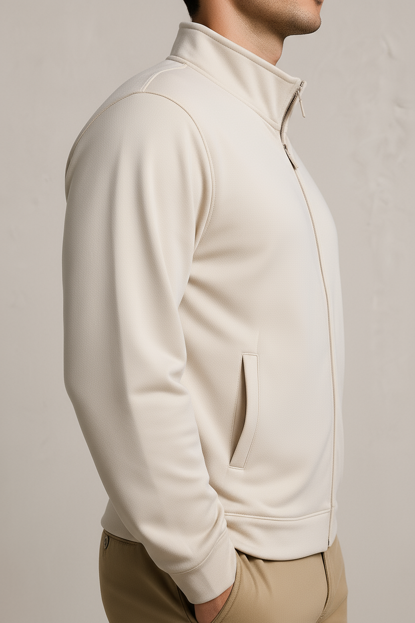 Octave Men Solid High Neck Sweatshirt